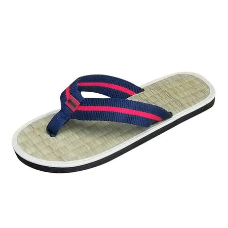 

Pgeraug womens slippers Straw Mat Slippers For Women Ladies Casual Flip Flops Rattan Grass Slippers Home Fashion Sandals Slippers mens slippers Red 40