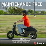 Razor Pocket Mod Classic Euro-Style Electric Scooter - Onyx Black, 24V, up to 15 mph, for Child 8+