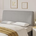 thumbnail image 1 of Cabecero cama full sin taladro montaje 5min soporte ergonómico funda removible gris Pinmoco D-GREY, 1 of 7