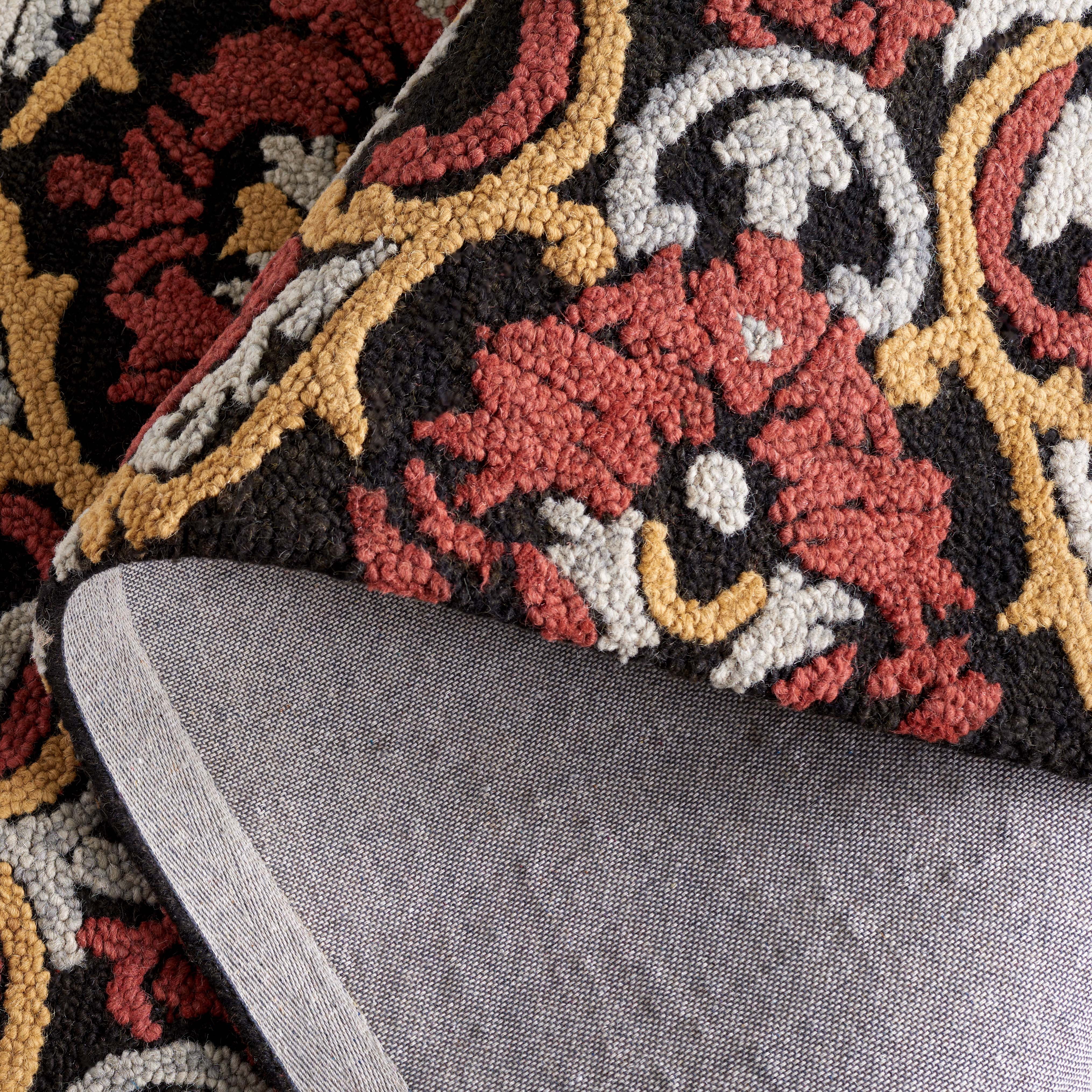 SAFAVIEH Blossom Abram Geometric Area Rug, Charcoal/Red, 8' x 10'