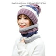 thumbnail image 5 of Herrnalise Women's Winter Thicker Knitted Warm Cap Ruff Hat Two-piece Set, 5 of 5