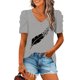 thumbnail image 5 of Blusas de Manga Corta para las Mujeres, Blusa de Camiseta Suelta Casual Hecha de Tela Cómoda para Todo el Uso Diario de Temporada, Blusas para las Mujeres Casual, 5 of 8