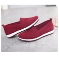 thumbnail image 6 of NOKIO Orthopedic Walking Shoes for Women, Women's Woven Breathable Soft Sole Shoes, Slip-On Light Air Cushion Mesh Up Stretch Platform Orthopedic Sneakers for Arch Support, 6 of 8