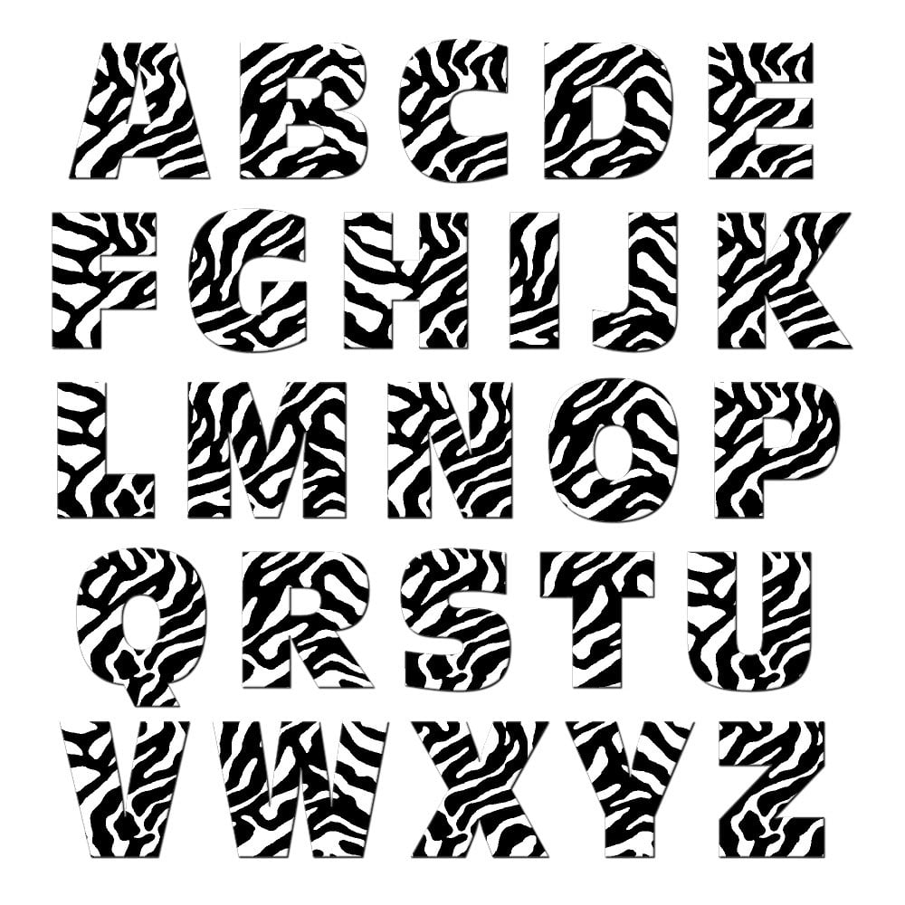Alphabet Letters Uppercase Zebra Print Animals MAG-NEATO'S(TM