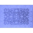 thumbnail image 1 of Ahgly Company Machine Washable Indoor Rectangle Oriental Blue Industrial Area Rugs, 2' x 5', 1 of 4