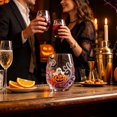 thumbnail image 3 of 2D Halloween Artisan Glassware Collection, Stemless Drinking Glasses, Halloween Glassware Collection Clear Tumbler, Pumpkin Pattern Craft, Iced Coffee Juice Cup Decor, 1 Pc, 3 of 6