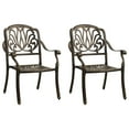 thumbnail image 4 of vidaXL Bistro Set Patio Table and Chair Bistro Table Outdoor Cast Aluminum, 4 of 51