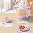 thumbnail image 5 of Cherry Blossom Pot Holders for Kitchen Heatproof Potholder, 3 Pack Gradient Tree Pink Flower Plant Hot Pads Multipurpose Oven Pads Cloth Potholders Trivet for Cooking Baking, 5 of 8