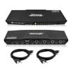 TESmart 4-Port HDMI KVM Switch - 4K 60Hz UHD - Audio Output and USB Sharing - 4x1