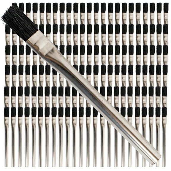 Pro Grade Boar Hair Acid Brush, 3/8" (0.375-inch) Professional Paint Brushes, 144 Pack
