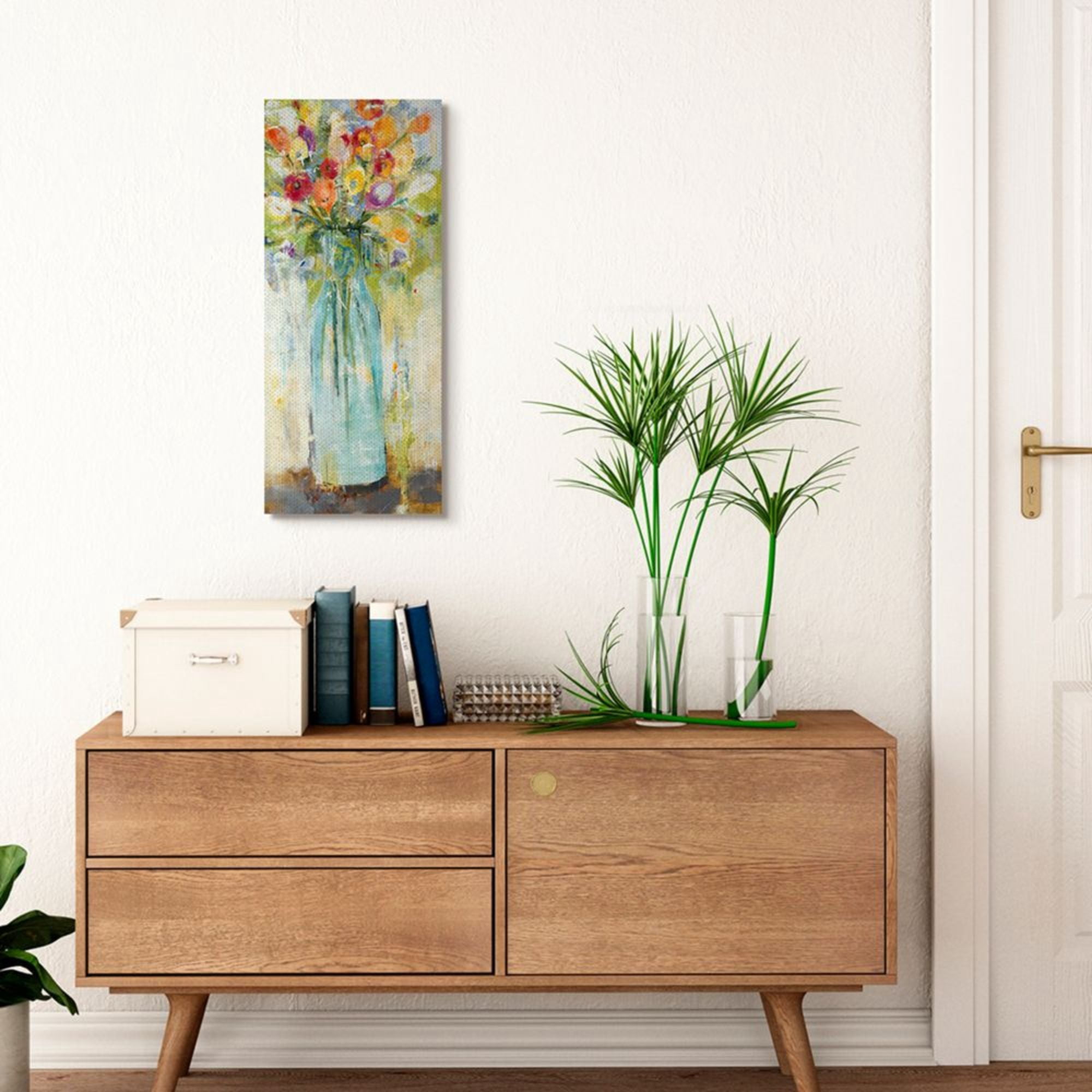 Stupell Industries Rustic Spring Bouquet Abstract Organic Shapes Design by Third and Wall, 13" x 30"