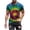 Blue A, variant on Men's Tie Dye T Shirts Hippies Senior Summer Short Sleeve Tee Shirt