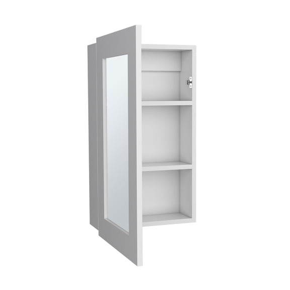 Sanford White Medicine Cabinet - 3 Shelf Bathroom Storage Cabinet