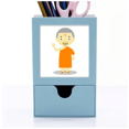 thumbnail image 1 of Vestido naranja monje Nepal Cartoon Tarjeta de clip de pluma del gestor de suministros de oficina, 1 of 3