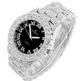 thumbnail image 2 of Charles Raymond Mens Silver Blinged Out Big Rocks with Roman Numerals Fully Iced Out Hip Hop Colorful Dial Wristwatch - ST10327 RN Single (Silver Black Panther), 2 of 3