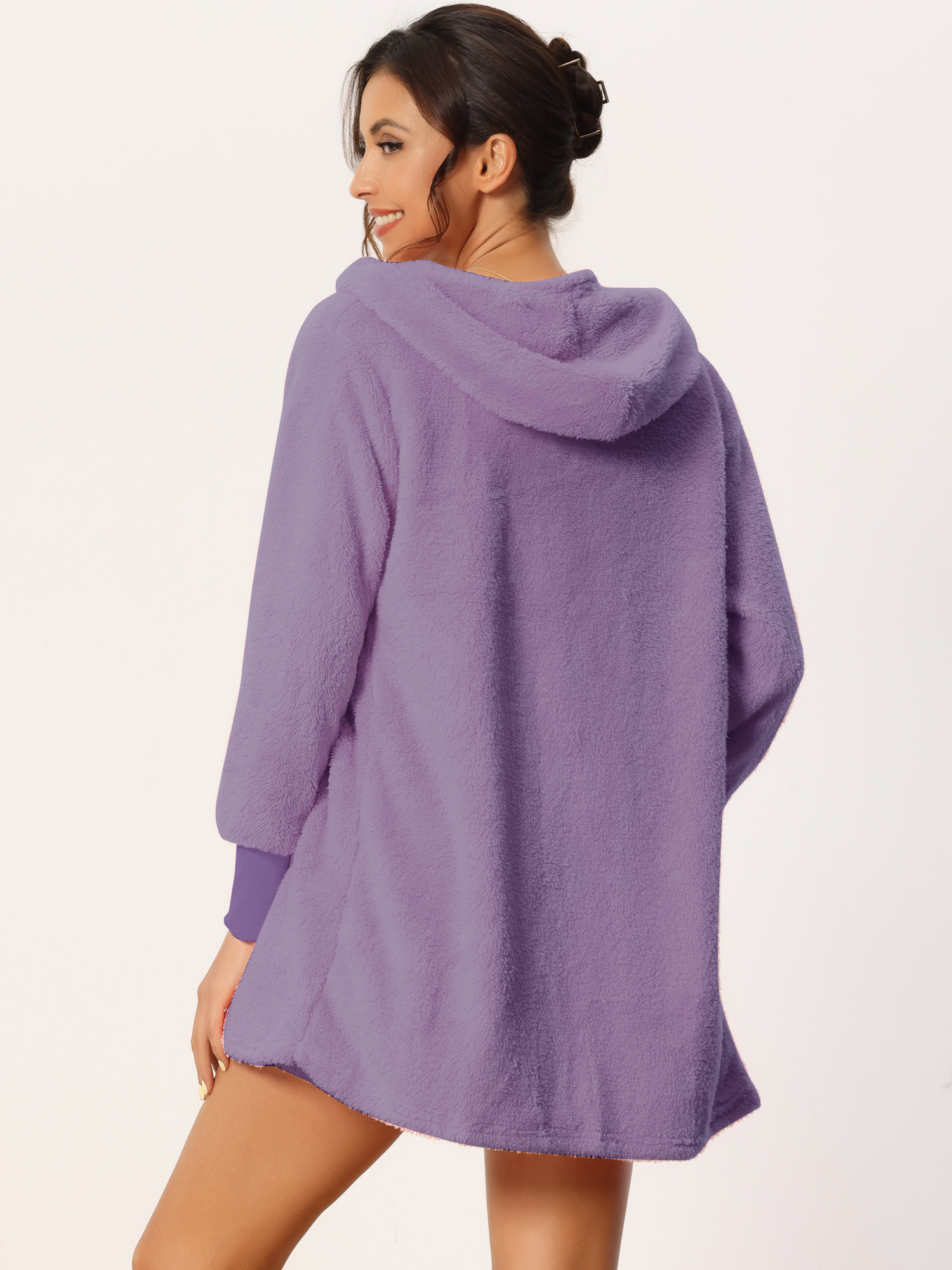 DARING DIVA Women's 3 Pcs Jacket and Crop Top with Shorts Pajamas Set L Dark Purple