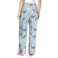 thumbnail image 3 of Naloa Colorful Butterfly Print Women’s Ultra-Soft Comfy Pajama Lounge Pants with Pockets & Drawstring, 3 of 8