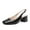 BLACK, variant on BURUDANI Womens Slingback Low Chunky Heels Pumps Square Toe Block Dress Shoes