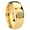 Gold Plated Dome Polished, variant on Tungsten Seal of Seven Archangel 8mm Glossy Gold Plated Dome Polished Men Ring