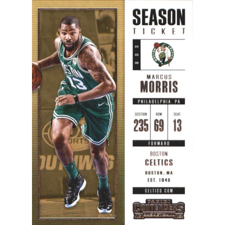 Boston Basketball Stadium - 2017-18 Panini Contenders Season Ticket #50 Marcus Morris Boston Celtics Basketball Card
