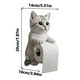 thumbnail image 1 of Portarrollos de papel higiénico de pared con diseño de gatos | Portarrollos de papel higiénico de resina atigrado gris con adorable escultura decorativa de gato | Organizador de baño que ahorra, 1 of 5