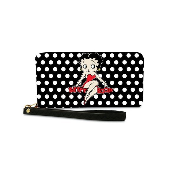Betty Boop Black & White Polka Dots Pattern Wallet