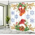 thumbnail image 5 of Ambesonne Christmas Shower Curtain, Stocking Santa Hat, 69"Wx75"L, Multicolor, 5 of 5