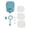 Blue, variant on M Buder Wireless Smart Switch Pusher Button Bluetooth App Remote Control Timer with Built-in Battery White (2.36 inches / 6 cm)