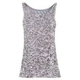 thumbnail image 2 of Tittly Vest for Women Tank Tops Women's Sequin Bottom Sleeveless Underwired Camisole Tops Tank Vest Vest Tops for Women Womens Tops Silver A, 2 of 7