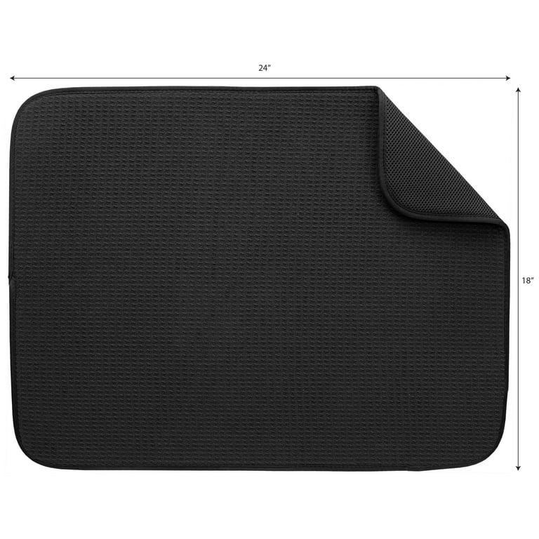 Microfiber Dish Drying Mat For Kitchen Small Square Design Solid