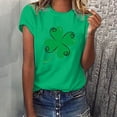 thumbnail image 2 of Babysbule Tops for Women Women Crewneck St. Patrick's Day Print T-shirts Fashion Comfortable Female Blouses Tops, 2 of 6