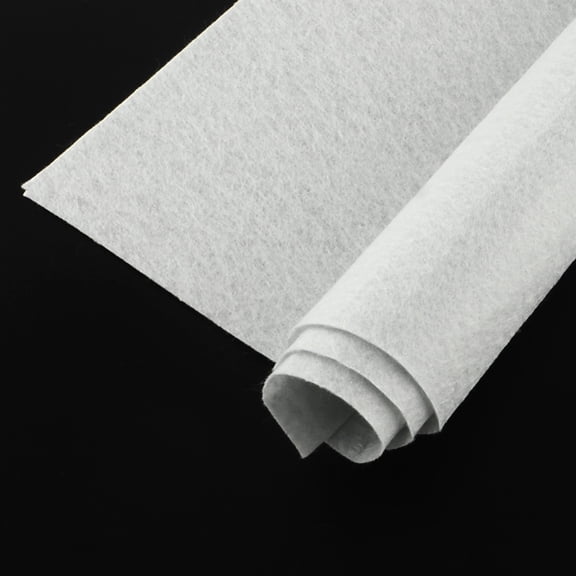 Non Woven Fabric Embroidery Needle Felt for DIY Crafts Square WhiteSmoke 298-300x298-300x1mm