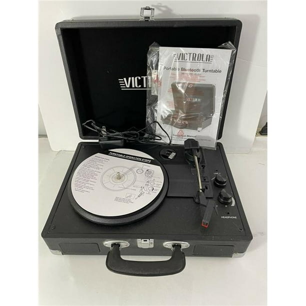 Innovative Technology  Victrola 3-Speed Stereo Portable Vintage Turntable&#44; Black