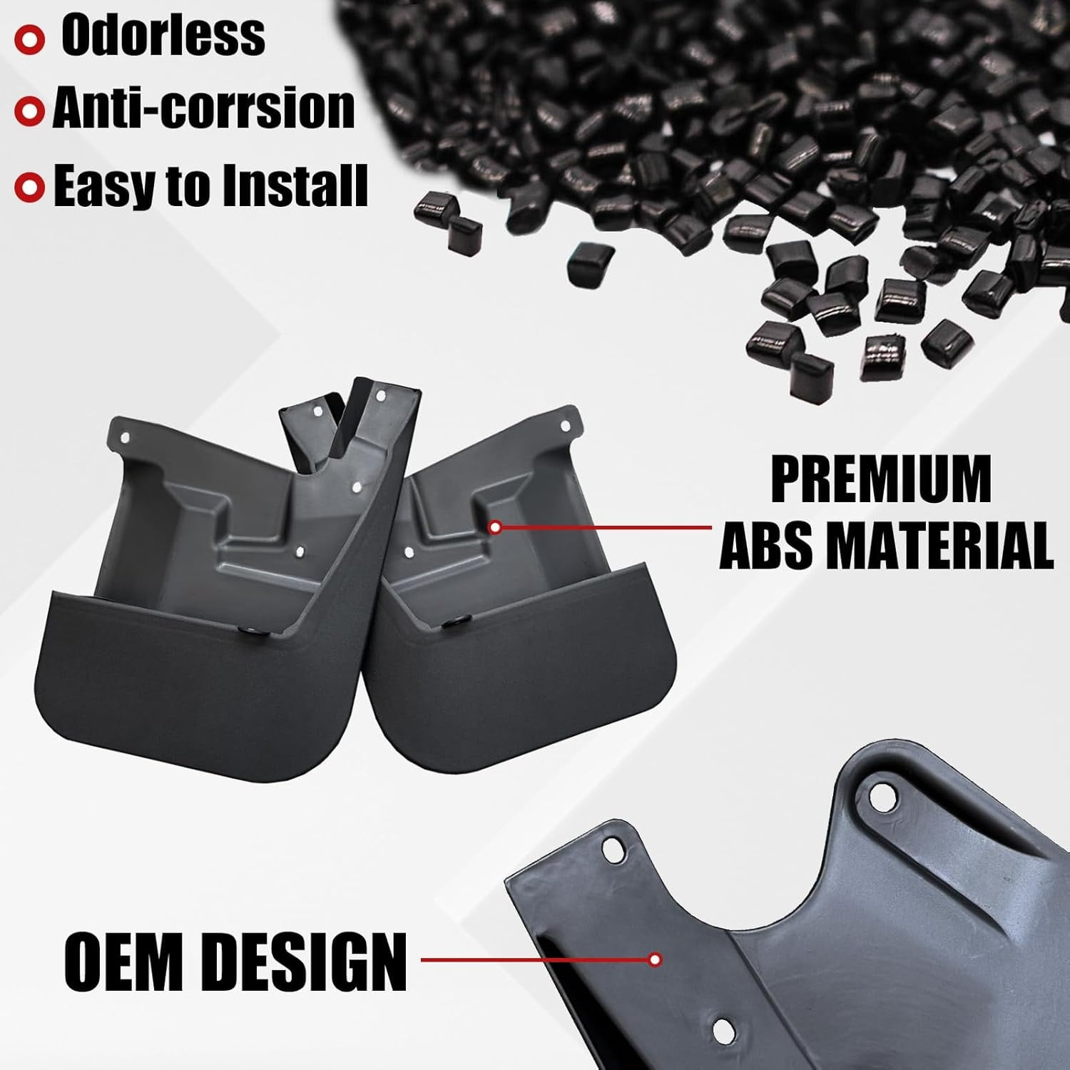 Mud Flaps for 2023 2024 2025 Toyota Tundra Accessories All Weather Guard Mud Guards Splash Front & Rear Mud Flaps for Tundra 2022-2025 - 4PCS