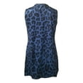 thumbnail image 4 of Women's Outerwear Vests Casual Winter Leopard Print Vest Outerwear Warm Sleeveless Jacket Coat For Daily Streetwear Style Dark Blue XXL, 4 of 5