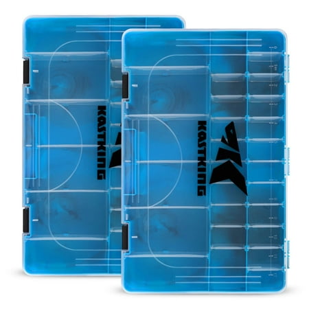 KastKing Bait Vault Camouflage Tackle Box Plastic Tackle Trays Fishing Tackle Box Storage Organizer with Removable Dividers 2 Packs Lure Boxes Terminal Tackle Storage