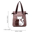 thumbnail image 2 of Sac à Bandoulière Mode Toile Chat Dessin Animé Sac à Main, 2 of 3