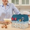 thumbnail image 5 of ZIATUBLES Kitchen Stand Mixer Cover Dust Cover Compatible with 6-8 Quart Mixer Multi-Functional Waterproof Kitchen Mixer Organizer Bag Decorative Cover, Floral Lace Denim Print, 5 of 7