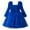 Blue, variant on Auroural Girls Dresses Long Sleeve under $15 Girls' Fall And Spring Long Sleeve Ruffled Lace Round-Neck Embroidery Mesh Princess Bow Skirt 4 Years