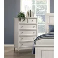 thumbnail image 4 of White Finish 5pc Set Bedroom King Classic Bed Nightstand Chest Dresser Mirror Classic Furniture, 4 of 7