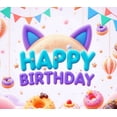 thumbnail image 4 of Colorful Design Banner Easter Theme Donut Decor for Kids Party Indoor Celebration, 4 of 7