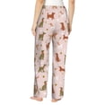thumbnail image 3 of Uemuo Star Cute Dog Pattern Women's Wide Leg Palazzo Lounge Pants with Pockets Light Weight Loose Comfy Casual Pajama Pants-, 3 of 9