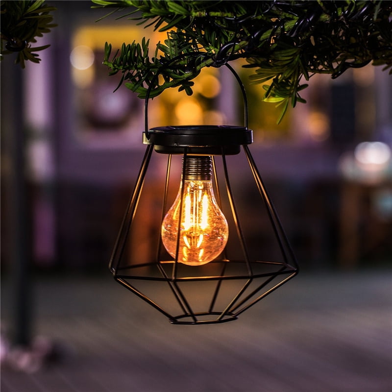 Solar Power LED Lantern Garden Hanging Lamp Lawn Landscape Decor Light H8Z2 H1W9