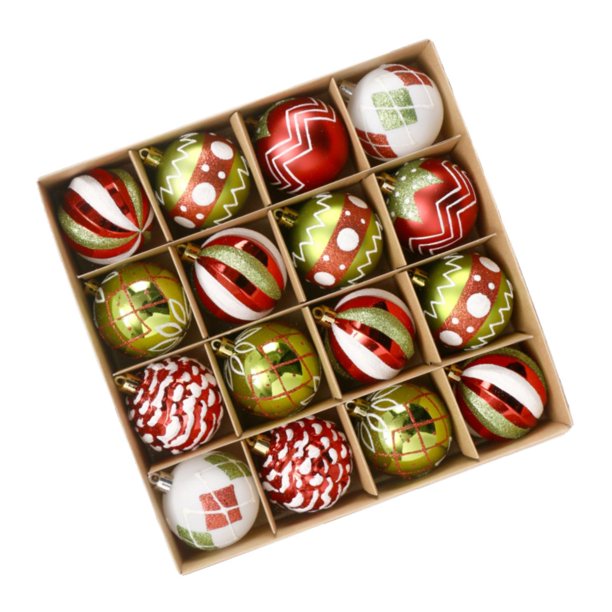 Juego de adornos de bolas de Navidad para decoración de de Navidad, colgantes de bricolaje, adornos decorativos colgantes para decoración de Rojo Verde