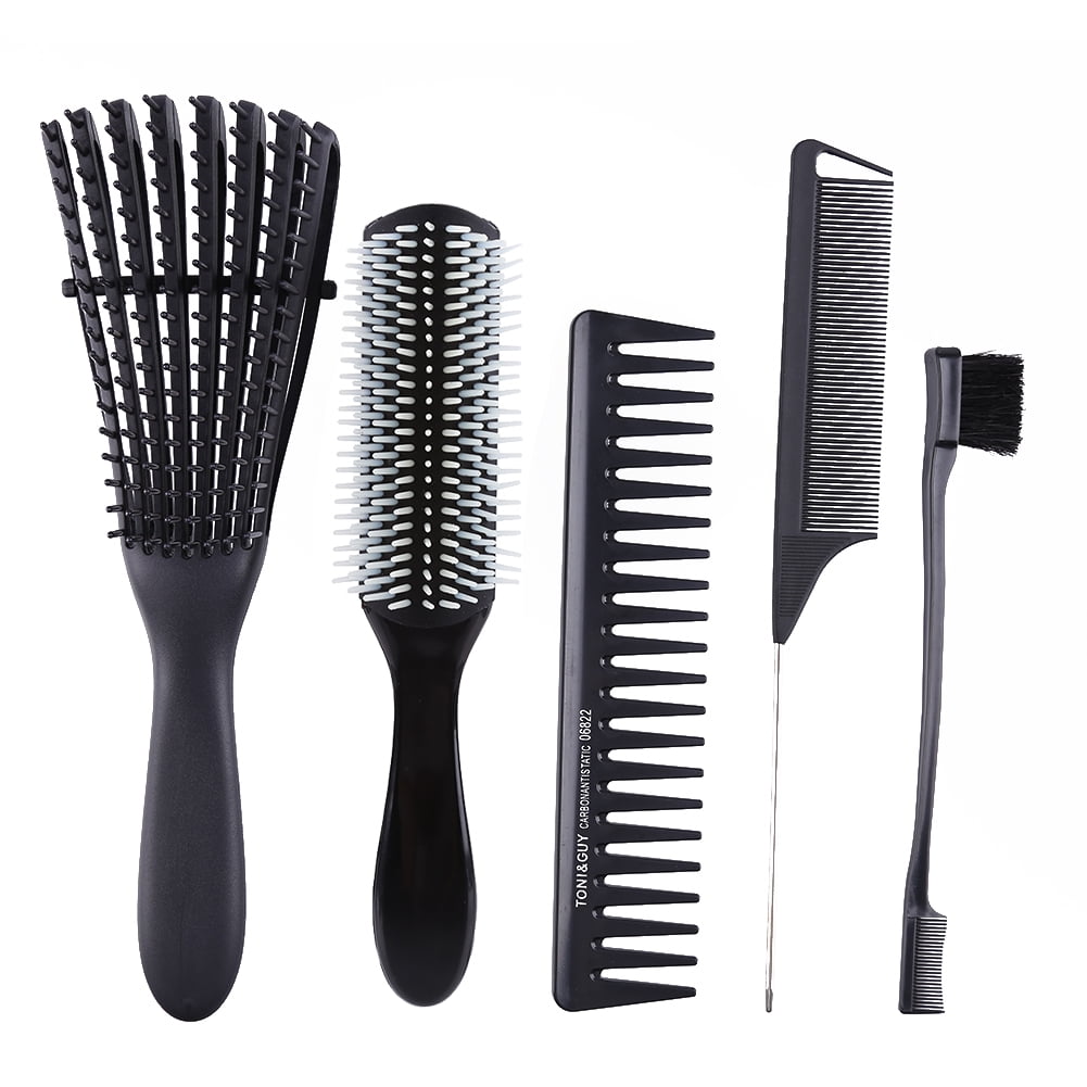 5pcs Hair Brush Comb Set Hair Detangling Comb Massage Brush Styling Tools - 5pcs Hair Brush Comb Set Hair Detangling Comb Massage Brush Styling Tools -