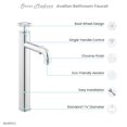 thumbnail image 6 of Avallon Single Hole, Single-Handle Wheel, High Arc Bathroom Faucet in Chrome, 6 of 11