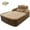 Coffee, variant on Air Mattress, Queen Airbed with Headboard, Airbed Inflatable Couch with Pump, For Guest Home Camping Travel, Grey