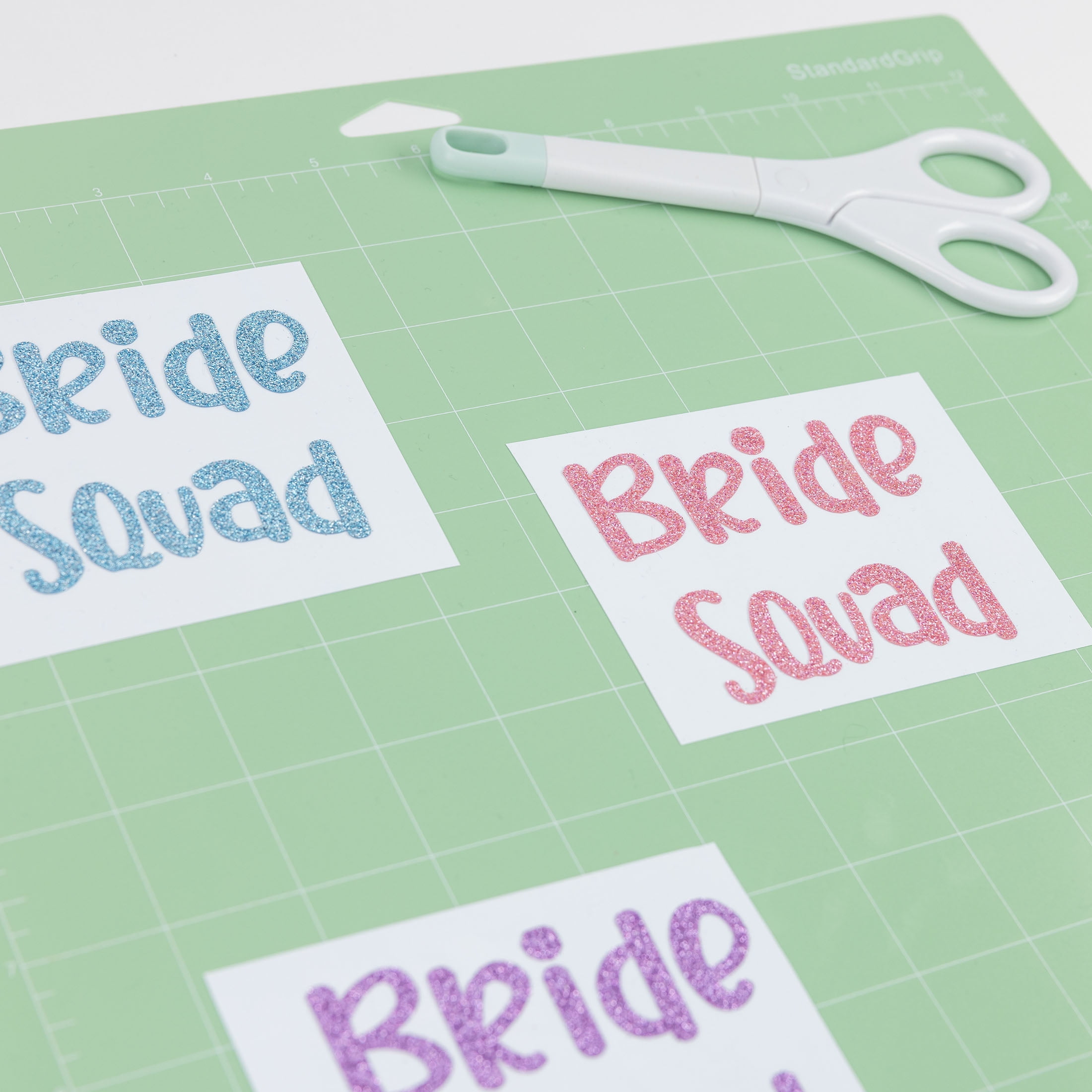 Hello Hobby 12" x 12" Pastel Glitter Sampler Permanent Craft Vinyl Sheets (4 Count)