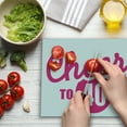 thumbnail image 3 of 40th Birthday Cutting Board, Cheerful Happy Mood Greeting with Hand Writing in Hot Pink Color, Decorative Tempered Glass Cutting and Serving Board, Large Size, Hot Pink White, by Ambesonne, 3 of 5