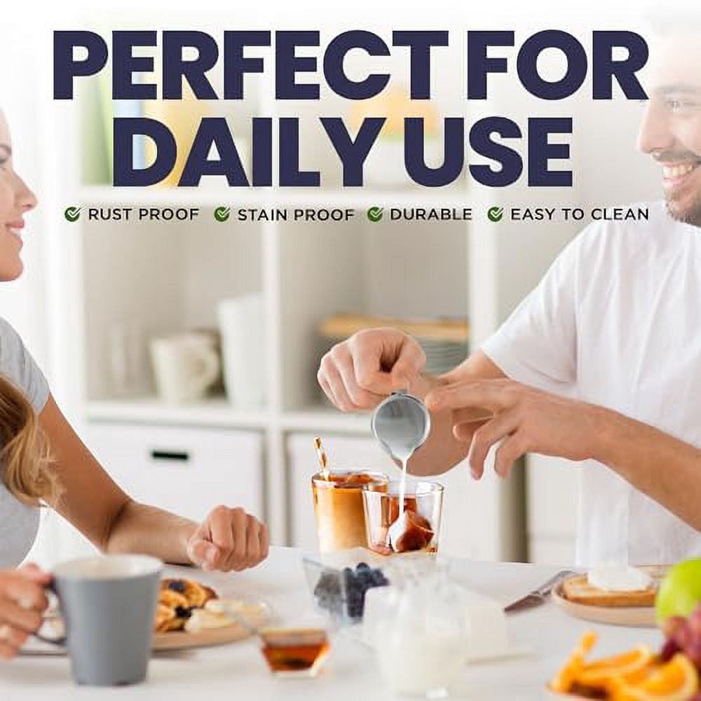 [6 Pack] 5 oz Creamer Pitcher - Stainless Steel Bell Creamers, Mini Cup Container for Serving Milk, Coffee Cream, Salad Dressing, Maple Syrup, Sugar, Espresso Machine for Restaurant, Cafes, Home use